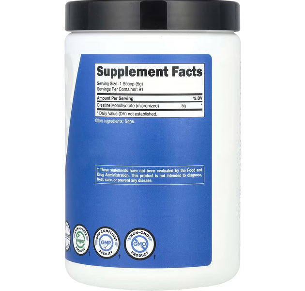 Creatine Monohydrate 91 servicios Nutricost